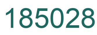 Number 185028 green image