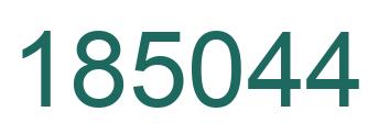 Number 185044 green image