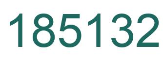Number 185132 green image