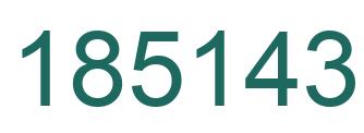 Number 185143 green image
