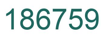 Number 186759 green image