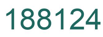 Number 188124 green image