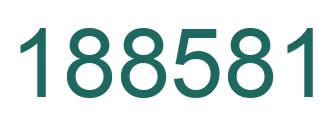 Number 188581 green image