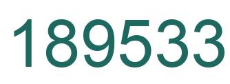 Number 189533 green image