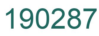 Number 190287 green image