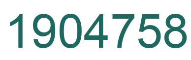 Number 1904758 green image