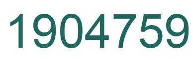 Number 1904759 green image