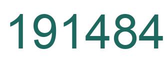 Number 191484 green image