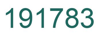 Number 191783 green image