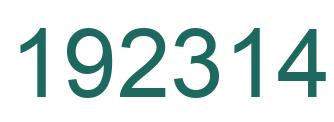 Number 192314 green image