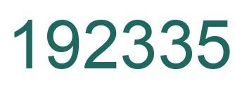 Number 192335 green image