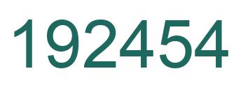 Number 192454 green image