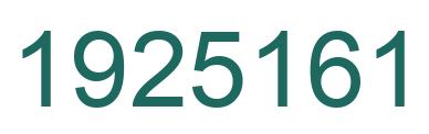Number 1925161 green image
