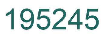 Number 195245 green image