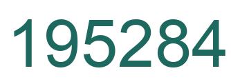 Número 195284 imagen verde
