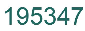 Number 195347 green image