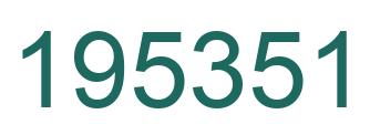 Number 195351 green image