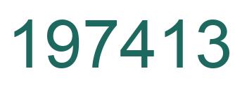 Number 197413 green image