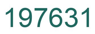 Number 197631 green image