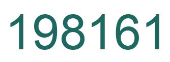 Number 198161 green image