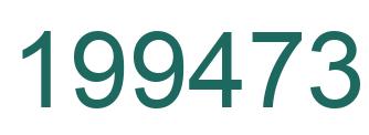 Number 199473 green image