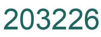 Number 203226 green image