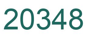 Number 20348 green image