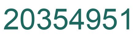 Number 20354951 green image