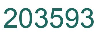 Number 203593 green image