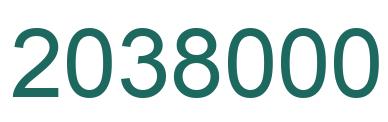 Number 2038000 green image