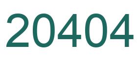 Number 20404 green image