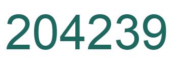 Number 204239 green image