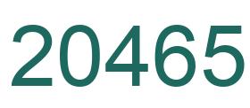 Number 20465 green image