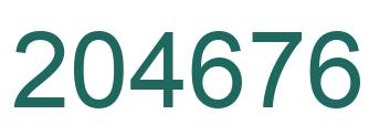 Number 204676 green image