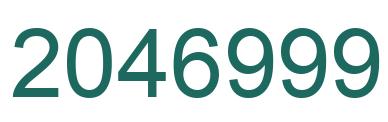 Number 2046999 green image