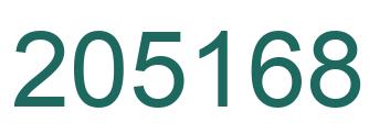 Number 205168 green image