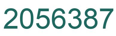 Number 2056387 green image