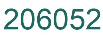 Number 206052 green image