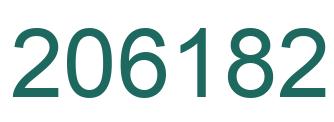 Number 206182 green image