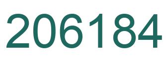 Number 206184 green image
