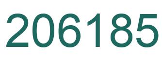 Number 206185 green image