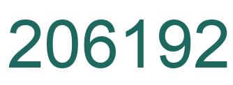 Number 206192 green image