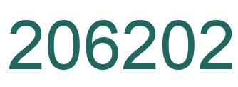 Number 206202 green image