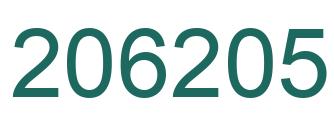 Number 206205 green image
