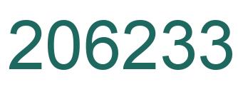 Number 206233 green image
