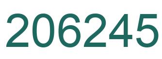 Number 206245 green image