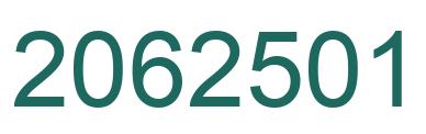 Number 2062501 green image