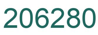 Number 206280 green image