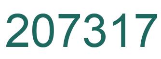 Number 207317 green image