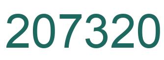 Number 207320 green image